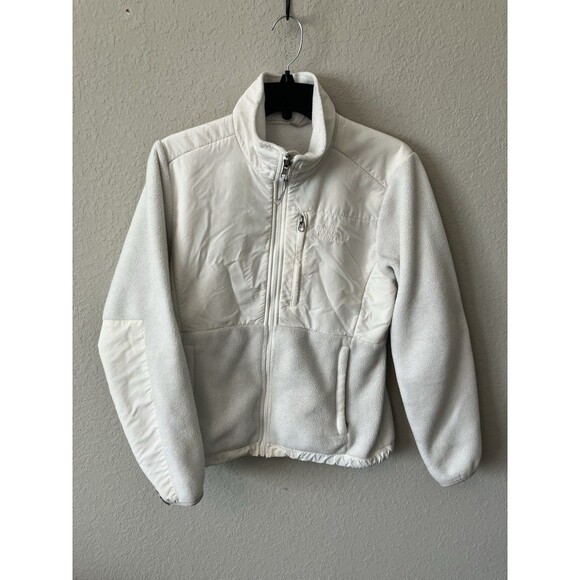 The North Face Fleece Jacket Womens Size Small White Full Zip Polartec - Picture 1 of 7